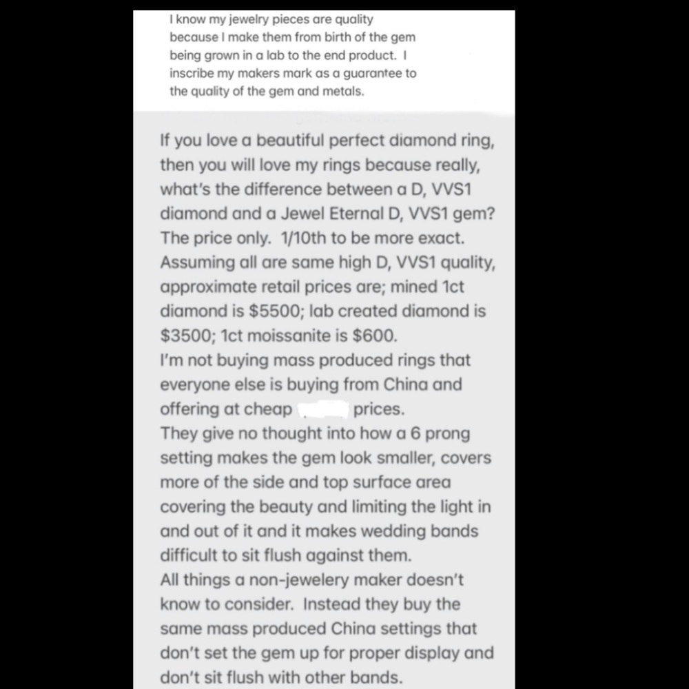 FIRM-1.5ct D, VVS1 Moissanite Ring - (gold) - Picture 9 of 13